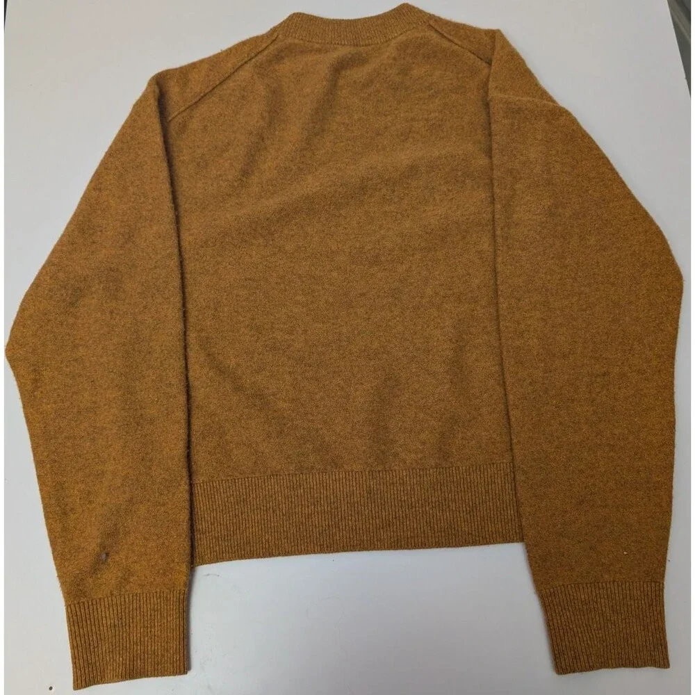 Uniqlo U Christophe Lemaire Premium Lambswool Mock Neck Sweater Medium Yellow M